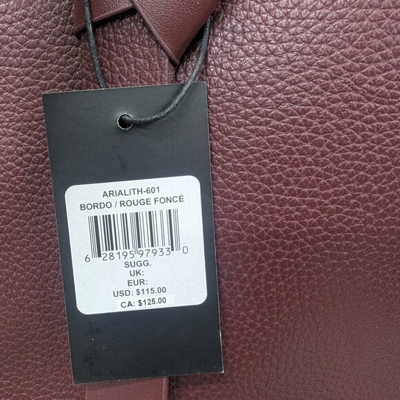 Rachel Zoe Burgundy tote shoulder bag minimalist large spacious versatile - Picture 10 of 15